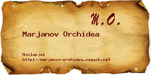 Marjanov Orchidea névjegykártya